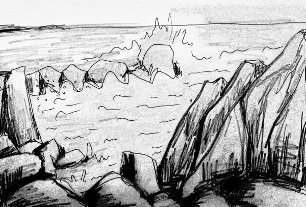 Зарисовки первоплановых элементов пейзажа