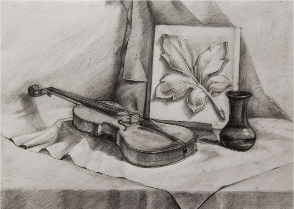 Натюрморт рисунок карандашом