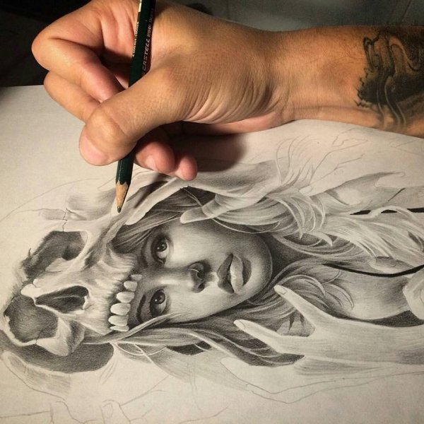Реалистичные рисунки карандашом