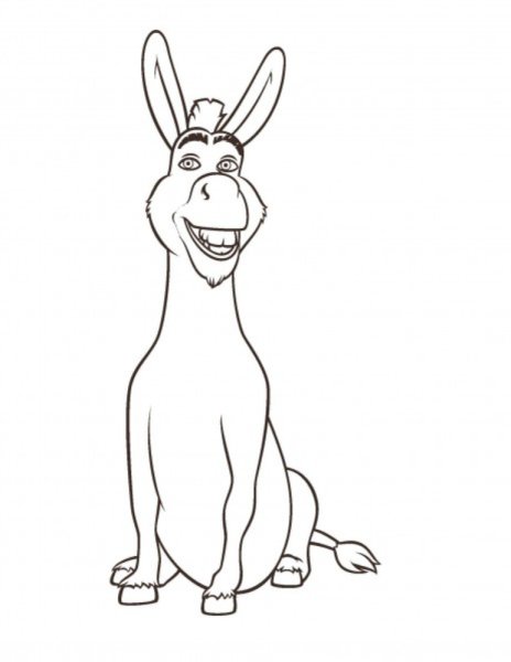 Осел из Шрека раскраска