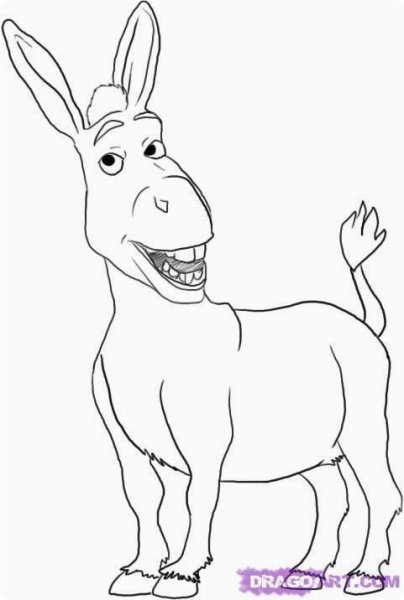 Осел из Шрека рисунок