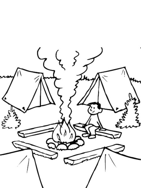 Нарисовать палатку