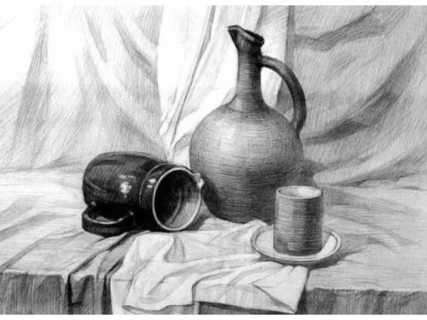 Натюрморт рисунок карандашом
