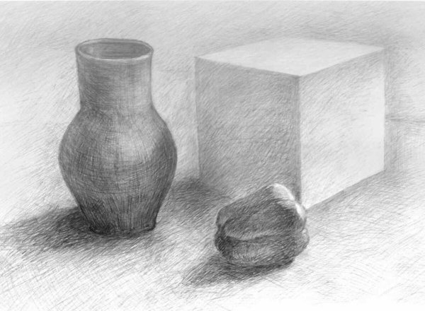 Натюрморт штриховка