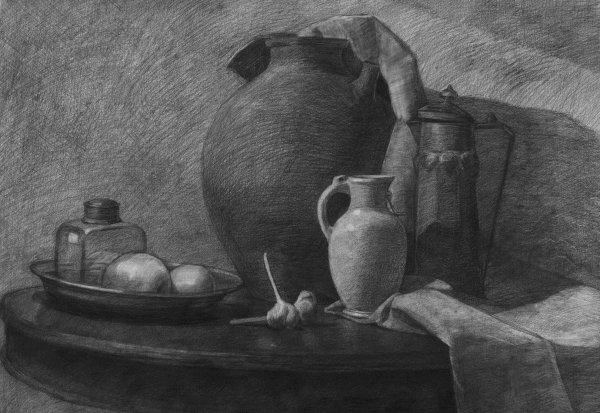 Натюрморт карандашом Академия художеств