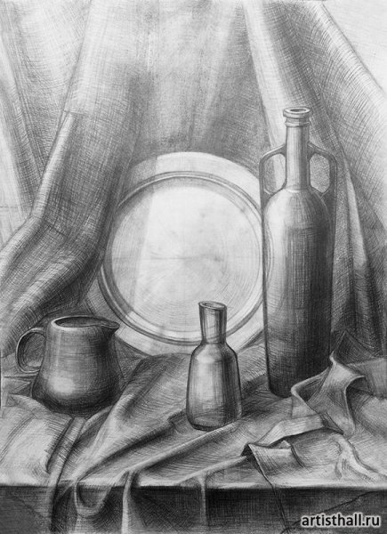 Натюрморт рисунок карандашом