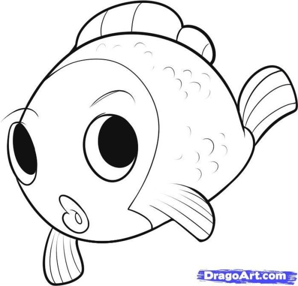 Рыбка карандашом