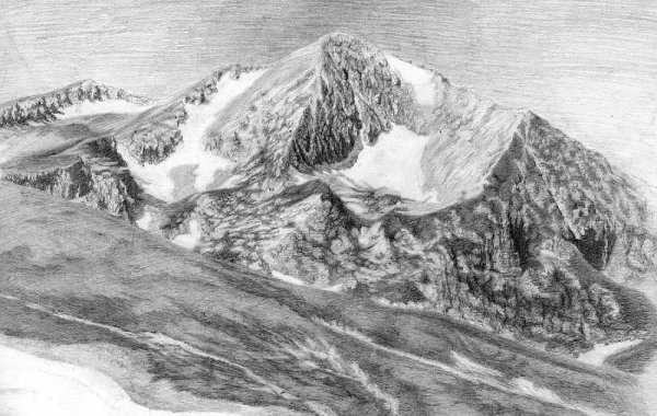 Горы карандашом