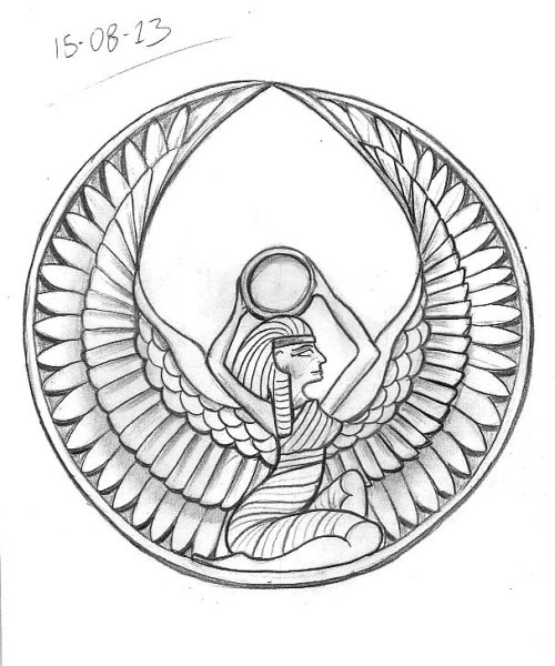 Изида богиня Египта тату