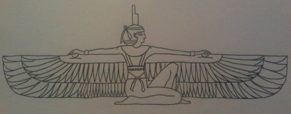 Богиня Египта Исида зарисовка