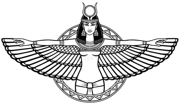 Исида богиня Египта рисунок