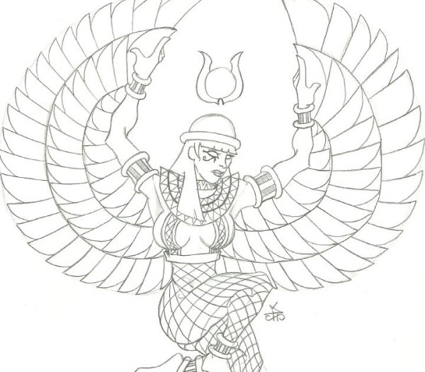 Египетские Бог Маат раскраска