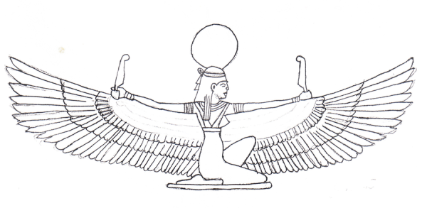 Маат богиня Египта рисунок