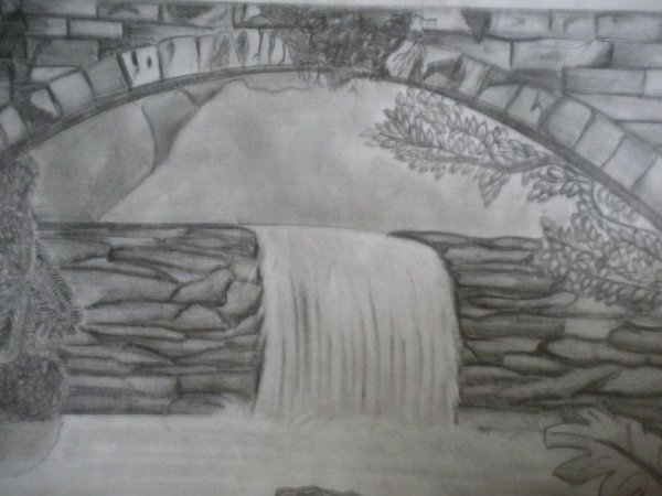Водопад карандашом
