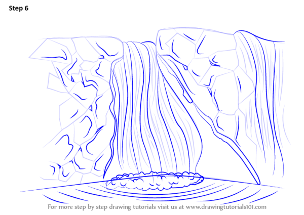 Лёгкие рисунки водопада