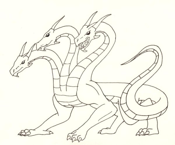 Лернейская гидра рисунок