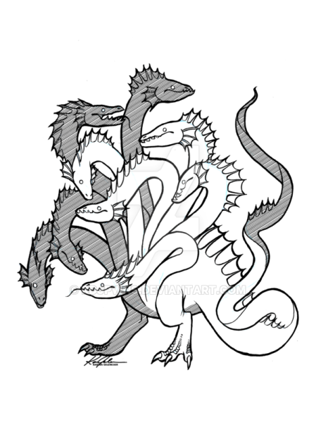 Лернейская гидра раскраска