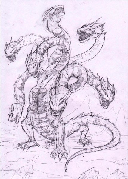 Лернейская гидра тату