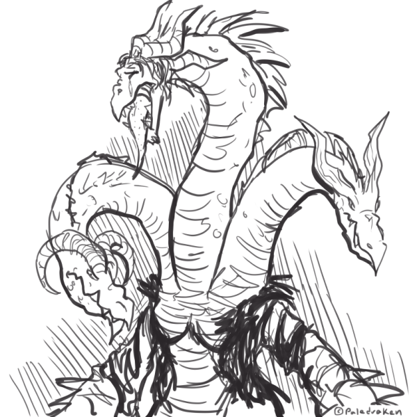 Раскраска дракон гидра