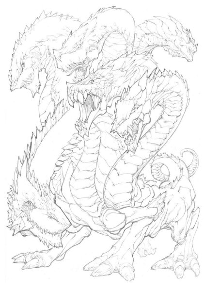 Лернейская гидра рисунок легкий