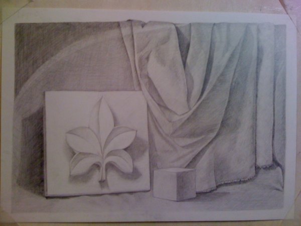 Построение гипсовой розетки кленовый лист