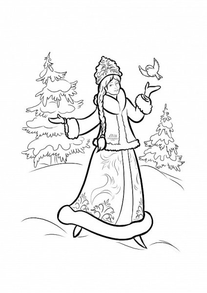 Рисунок Снегурочки