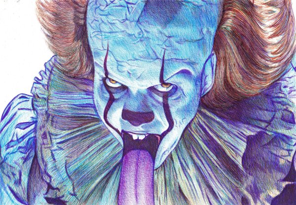 Клоун ПЕННИВАЙЗ черно белый