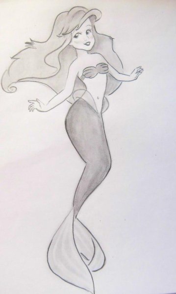 Нарисовать русалку Ариель