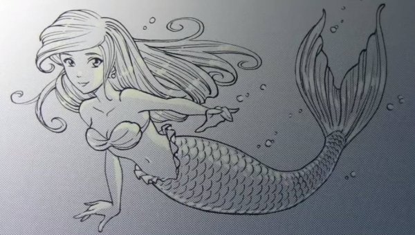 Нарисовать русалку Ариель