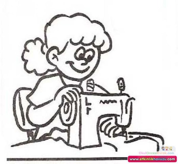 Профессия швея раскраска для детей