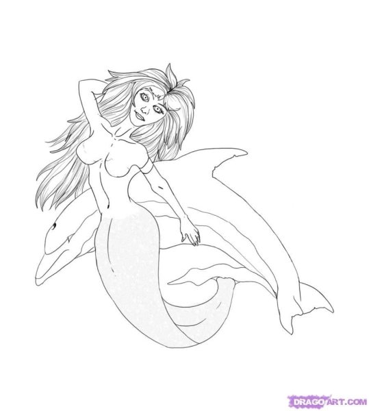 Скетч принцессы Дисней Ариэль