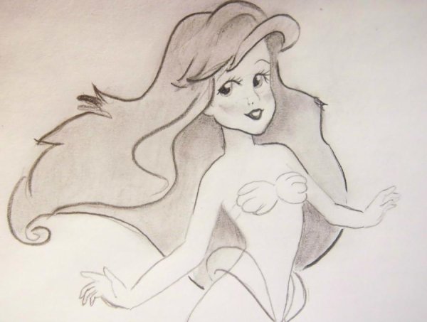 Рисунки для срисовки Русалочка Ариэль