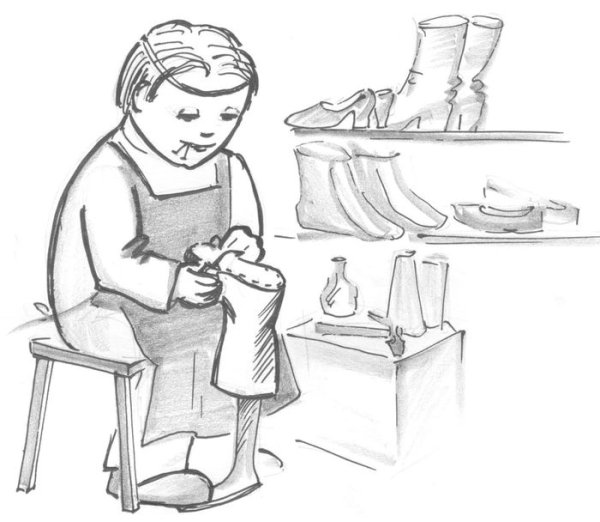 Сапожник раскраска