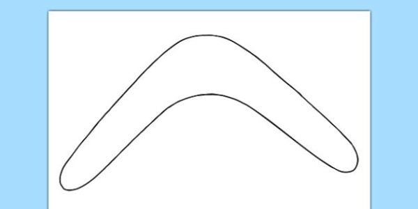 Шаблон бумеранга из картона