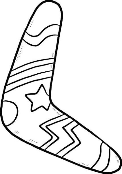 Бумеранг раскраска