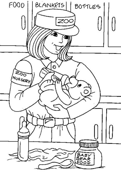 Профессия ветеринар раскраска