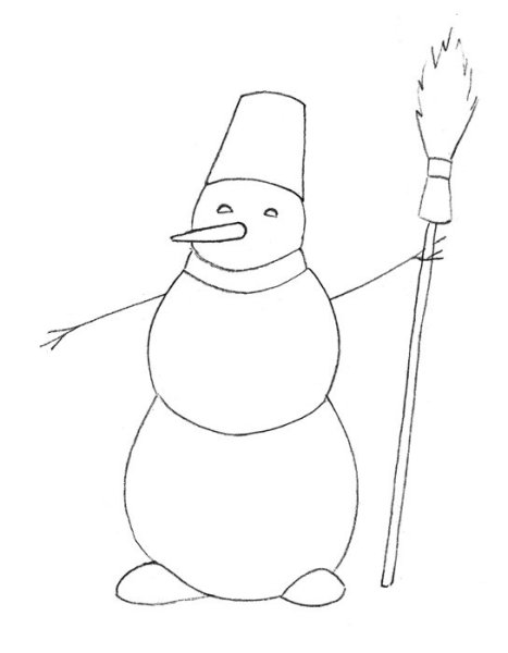 Снеговик рисунок Каран