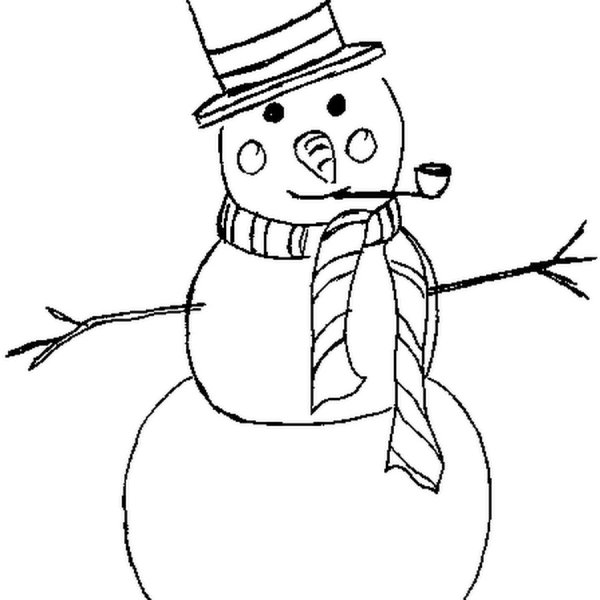 Поэтапное рисование снеговика