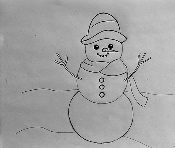 Снеговик шаблон