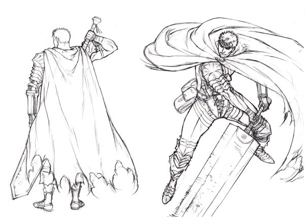 Гриффит Берсерк для срисовки