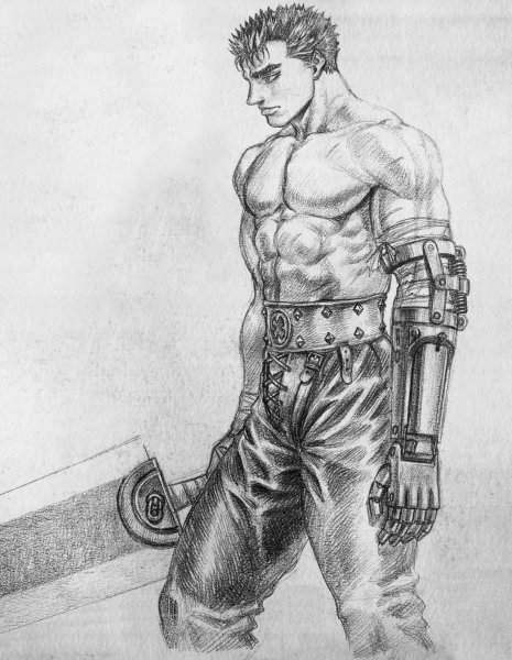 Гатс Берсерк скетч