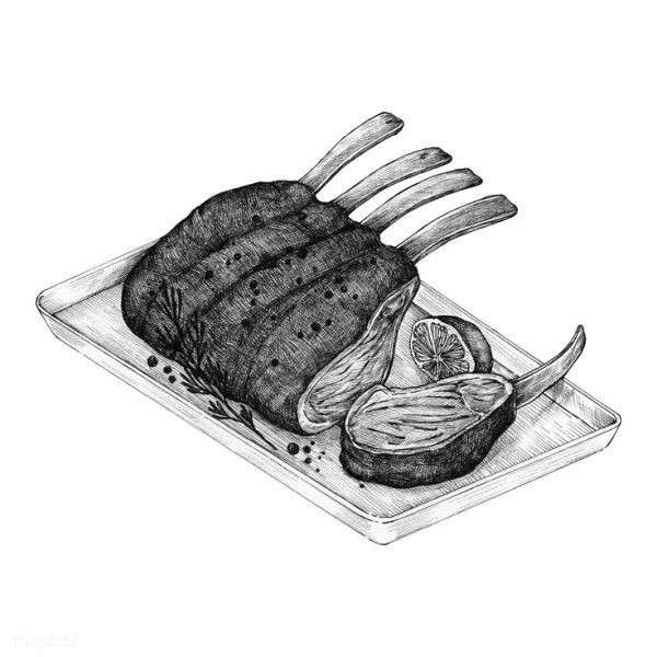 Мясные блюда рисунок