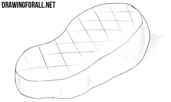 Стейк нарисованный