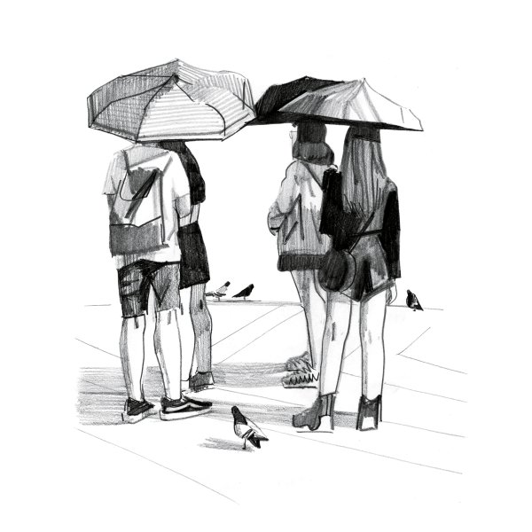 Рисунок карандашом ушла