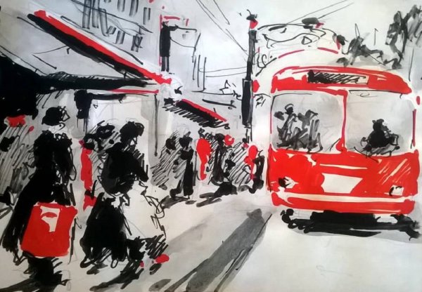 Городская суета арт