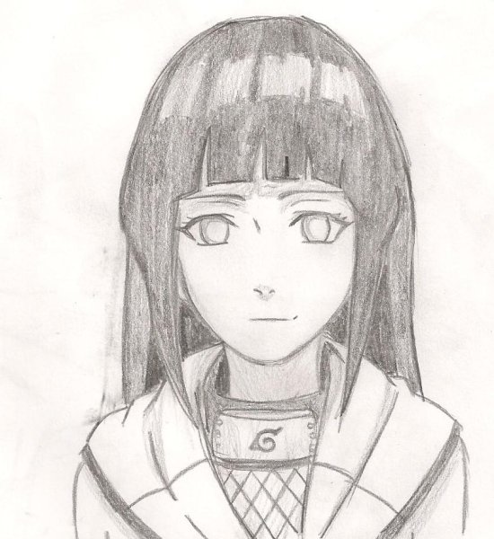 Раскраски Наруто Хината Хьюга