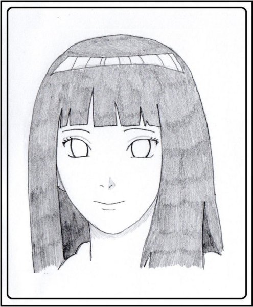 Аниме Хината Хьюга для срисовки