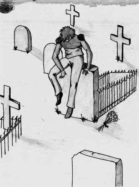 Могила карандашом