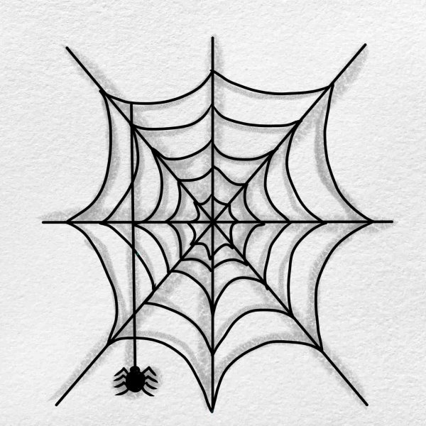 Spider web раскраска