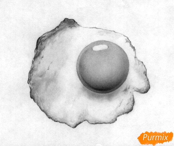 Яичница простым карандашом